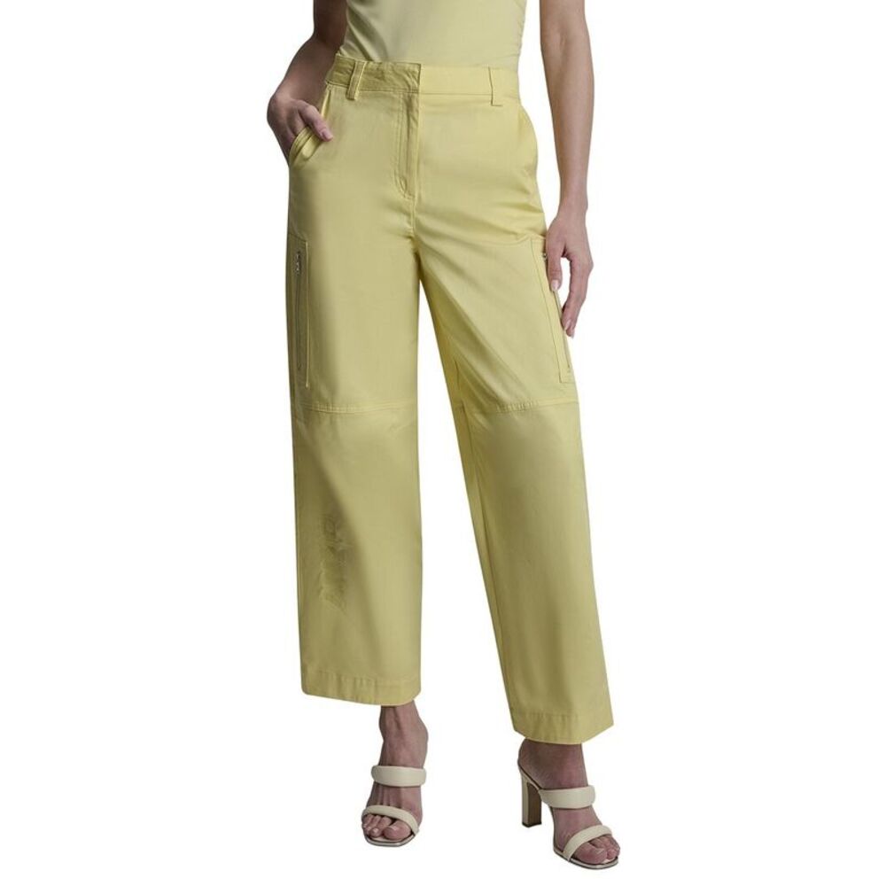 Dkny Womens  Poplin Zip Cargo Pant, Brown